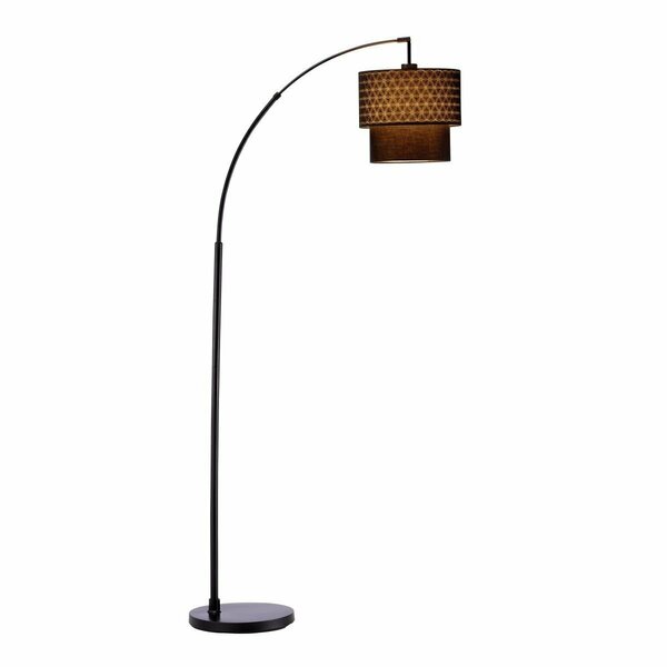 Haz Black Metal Arc Lamp; 13 x 35 x 66-71 in. HA3092329